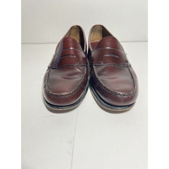 Bass Men's EUC Cherry Leather Penny Loafer Slip On Shoe Classic Size 12 M - Picture 3 of 6